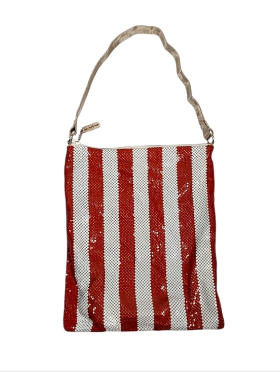 Whiting & Davis Handbags - whiting and davis bag red and white stripes